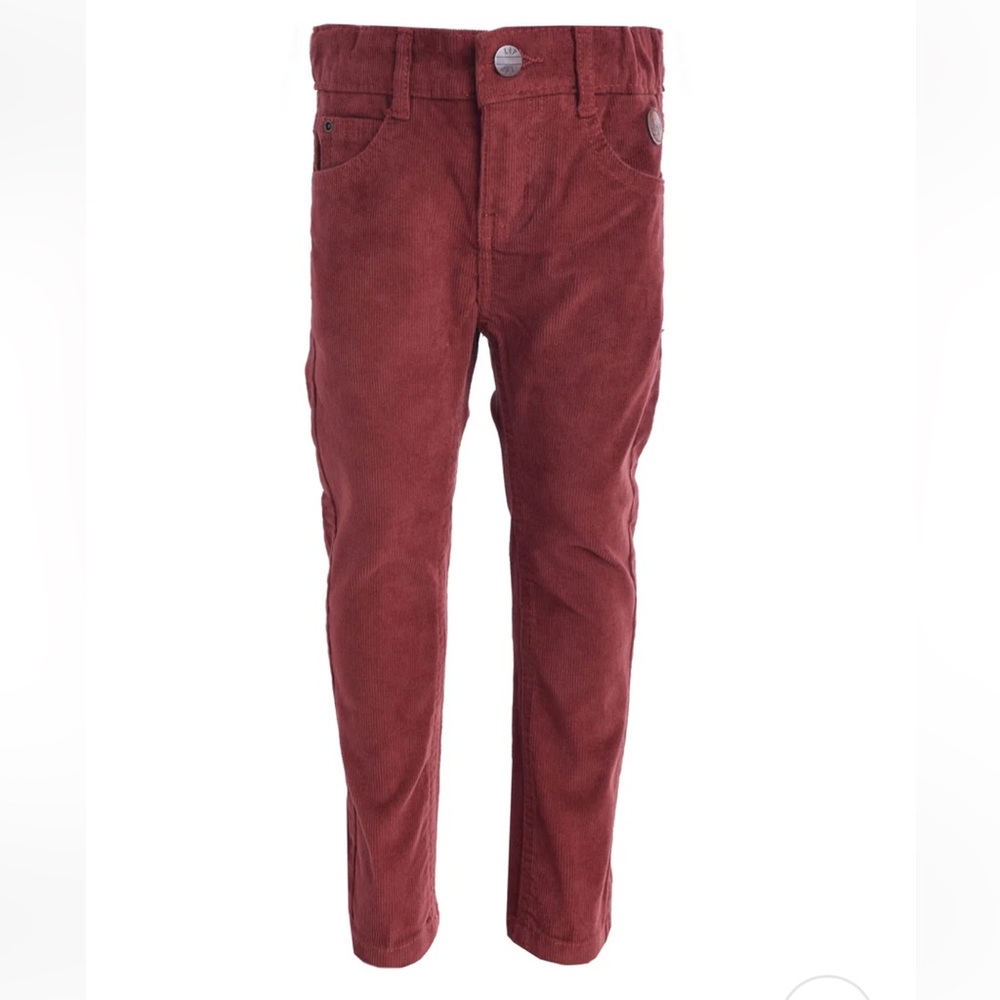 L&P Apparel Junior Size 12 Skinny Pant Burgundy Corduroy